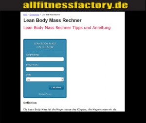 lean body mass rechner